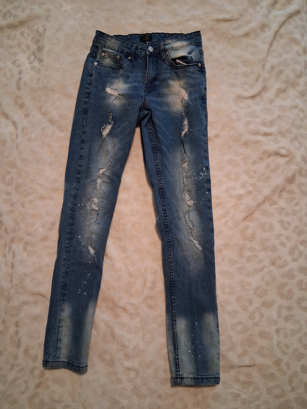 Wallflower Men's Slim Distressed Jeans - Dark Blue Wash
